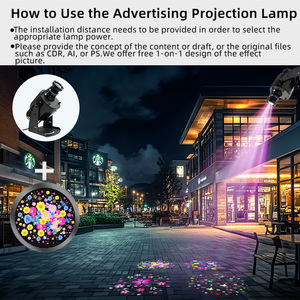 <span class=keywords><strong>Projecteur</strong></span> publicitaire extérieur étanche IP67 à <span class=keywords><strong>LED</strong></span> RGB avec interrupteur statique à quatre chiffres QiaoXun, panneau lumineux au sol, logo personnalisé Gobo - Product Image 2