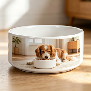Bol pour animaux de compagnie en céramique imperméable avec glaçure lisse, facile à nettoyer - Product Image 3