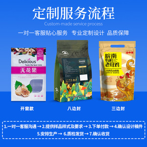 Bolsas de Embalaje de Alimentos Personalizadas, Bolsas Rectangulares con Base, Bolsas de Aluminio para Café, Té y Aperitivos, Sellado de Tres Lados y Ocho Lados - Product Image 4