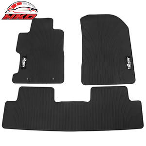 Alfombrillas resistentes para Honda Civic 8th 2006-2011, alfombras con logotipo IKON, látex negro, estilo IKON, impermeables - Product Image 1