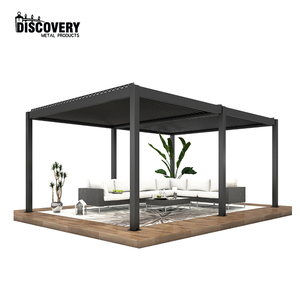 Vente en gros de pergola extérieure moderne en aluminium de haute qualité Pergola bioclimatica rétractable pour maison jardin - Product Image 6