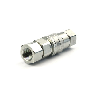 ข้อต่อไฮดรอลิกแบบเร็ว Jingao ISO16028 ชนิดแบน สำหรับงานแรงดันสูง พร้อมเกลียวเชื่อมต่อ สำหรับหัวเจาะรถขุด ผลิตจากเหล็กกล้าคาร์บอน ชุบสังกะสี - Product Image 4