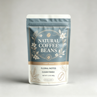 Premium Recyclebare Heat Coffee Beans Stand Pouch Medium Roast 100% Vers Gebrande Hele Bonen Herbruikbare Ziplock Zak