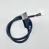 كابل توصيل طاقة مخصص من USB A إلى XH2.54 2P ذكر، سلك توصيل لشحن الأجهزة وتوصيلات الأسلاك