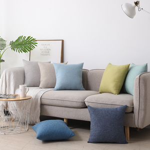 Fodera per cuscino per <span class=keywords><strong>divano</strong></span> con cuscino posteriore colorato in lino quadrato nordico 40cm per soggiorno decorativo - Product Image 4