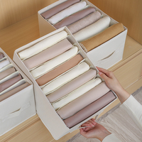 Vente en gros petite boîte de rangement pliable en tissu oxford 600D à 7 grilles pour tiroir de placard et sous-vêtements organisateur pour séparateurs de vêtements
