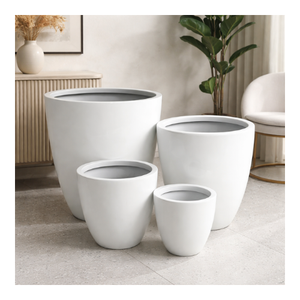 Home Garden Decor Hand-Carved Fiberglass Flower Pots Lightweight Durable Eco-Friendly All-Season Biodegradable Sustainable - Product Image 1