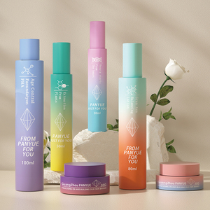 Envase <span class=keywords><strong>de</strong></span> Tónico para el Cuidado <span class=keywords><strong>de</strong></span> la Piel, Redondo, Moderno, Personalizable con Logotipo, Cilindro <span class=keywords><strong>de</strong></span> Vidrio <span class=keywords><strong>de</strong></span> Lujo para Cosméticos, Juego <span class=keywords><strong>de</strong></span> Botellas con Bomba <span class=keywords><strong>de</strong></span> 80ml y 100ml - Product Image 2