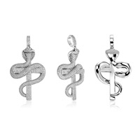 Pendentif Cobra Givré Or et Argent avec Chaîne Corde pour Hommes – Bijou Tendance Hip Hop et Streetwear Urbain