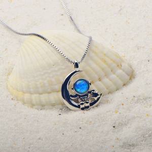 สร้อยคอโอปอลนักบินอวกาศสีฟ้าสไตล์อิน-เครื่องประดับไนติงเกลอินเทรนด์จำนวนมาก - Product Image 3