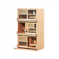 Cage et nichoir écologiques en bois et fil de fer pour l'élevage et l'accouplement des pigeons de course