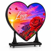 Pantalla LED Personalizada en Forma de Corazón para Interiores/Exteriores con Video de Celebración, Pantalla Digital Deformable para Fondos de Boda