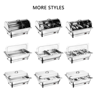 Ensemble de chauffe-plats électriques portables de qualité supérieure en acier inoxydable pour la restauration équipement de chauffage et de maintien