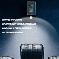 Pompe à air sans fil pour pneus de voiture ABS avec manomètre numérique, compresseur d'air portable rechargeable pour voiture, camion, vélo