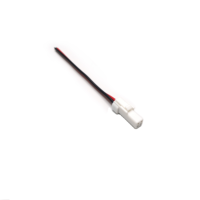 Kabel Harness Konektor Plastik Putih 2-Pin 22AWG Merah Hitam Berisolasi PVC untuk Lampu LED/Suplai Daya DC