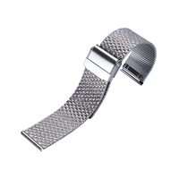 Nouveau printemps et été fines paillettes milanaise blé serpent motif 1.0mm épais sangle maille acier inoxydable sangle sangle à dégagement rapide