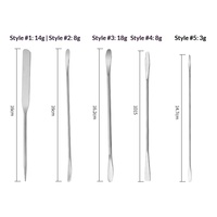 Spatules de Maquillage en Acier Inoxydable à Double Extrémité pour Mélange de Couleurs et Application de Fond de Teint Liquide – Outil de Grattage pour une Surface Lisse