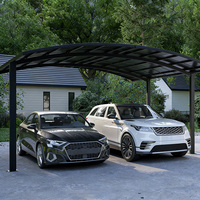 Abri de voiture moderne en aluminium de qualité pour extérieur, avec structure thermolaquée, imperméable et durable, idéal pour garage et stationnement, abri simple pour voiture