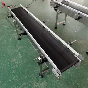 Linha montagem transportadora correia PVC preto Produção indústria alimentar