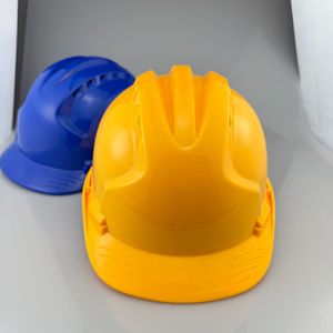 V Type Safety Helmet ABS Plastic 6 Suspension <b>Points</b> Slotted Hard Hat For Construction Sites - Product Image 2