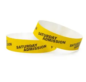 High Quality Customizable Wholesale Waterproof Paper Wristbands For Parties And Festivals