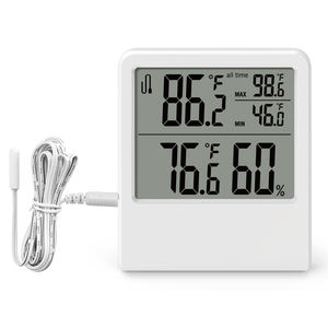 Thermomètre intérieur extérieur numérique filaire hygromètre à sonde filaire adapté aux réfrigérateurs animaux domestiques thermomètres de réservoirs de poissons - Product Image 1