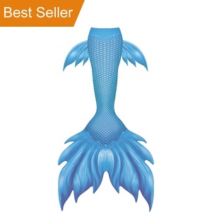 Traje de baño de cola de sirena grande para adultos con aleta, disfraces de sirena de playa con colas de sirena Monofin con aleta para mujer - Product Image 2