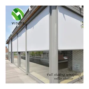 YST Factory Supplier 30% Polyester 70% PVC remote control balcony outdoor roller curtain shade with fire resistant