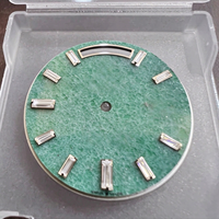 Quadrante per Orologio Stile DD 40MM in Turchese, Indici con Diamanti Taglio Baguette, Quadrante a Grana per Movimento 3255, Quadrante Sostitutivo per Orologio