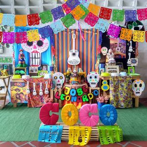 Guirnalda <span class=keywords><strong>de</strong></span> fieltro con temática mexicana <span class=keywords><strong>Dia</strong></span> <span class=keywords><strong>De</strong></span> Los <span class=keywords><strong>Muertos</strong></span>, pancarta colorida <span class=keywords><strong>de</strong></span> Picado para Fiesta, decoraciones para fiesta <span class=keywords><strong>de</strong></span> cumpleaños, Bandera <span class=keywords><strong>de</strong></span> decoración interior - Product Image 4
