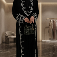 Abaya de Dubaï, magnifique, couleur personnalisée, musulmane, de haute qualité, faite à la main, en soie, anti-rides, manches longues, pour femmes