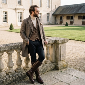 Botas de Montar Personalizadas para Hombre, Altas hasta la Rodilla, Color Marrón Oscuro, Cuero Genuino Pulido, Antideslizantes, Estilo Vintage de Caballero, Hechas a Medida en Fábrica - Product Image 6