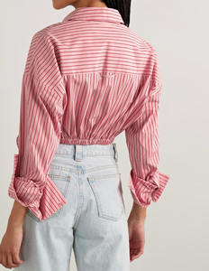 <span class=keywords><strong>Camicia</strong></span> corta da <span class=keywords><strong>donna</strong></span> in cotone misto popeline a righe - Product Image 3