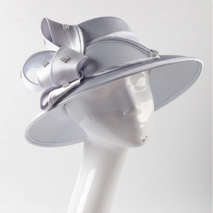 New Design Fashion Lady Sinamay Satin Wide Brim Church Hat <strong>Fascinator</strong> - Product Image 6