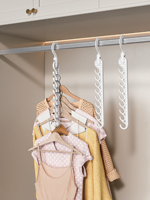Organisateur de rangement multifonctionnel pliable en plastique pour 17 pièces de vêtements et pantalons, idéal pour chambre à coucher, armoire et maison