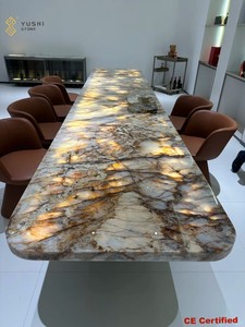 YUSHI Piano <span class=keywords><strong>per</strong></span> Tavolo da Pranzo in Quarzite Patagonia di Lusso Moderno con Caratteristica Impermeabile <span class=keywords><strong>per</strong></span> Hotel, <span class=keywords><strong>Spazi</strong></span> <span class=keywords><strong>Commerciali</strong></span> e Arredamento Sala da Pranzo - Product Image 5