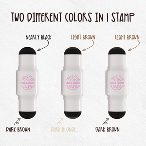 <strong>Eyebrow</strong> <strong>Stencils</strong> Brow and Hairline Hair Thickening Brow Powder Fiber 4 Color Double Head Brow Stamp and <strong>Stencil</strong> <strong>Kit</strong> - Product Image 3