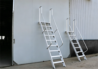 Échelle suspendue mobile en alliage d'aluminium OEM/ODM personnalisable pour intérieur et extérieur, échelle à marches adaptable pour usage domestique et industriel