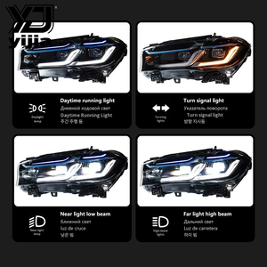 Faro Anteriore per X5 14-18, Gruppo Ottico <span class=keywords><strong>F15</strong></span> Modificato con Lente LED, Edizione Thunder, Luci Diurne e Indicatori di Direzione, 12V Versione Europea - Product Image 4