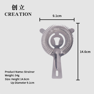 Création d'un passoire à <span class=keywords><strong>cocktail</strong></span> triangulaire conique en acier inoxydable écologique de 1,2 mm d'épaisseur avec couleur et logo personnalisables - Product Image 4
