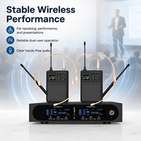 Sistema de Auriculares Inalámbricos de Doble Canal EX602-T, Micrófono Inalámbrico UHF True Diversity para Espectáculos y Presentaciones