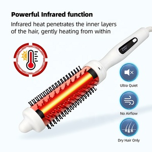 RUCHA Brosse à friser infrarouge professionnelle de 32mm et 38 mm, peigne volumateur à chauffage rapide PTC, brosse thermique - Product Image 4