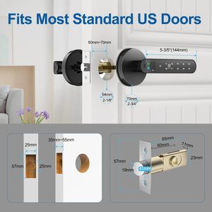 Smart Keypad <strong>Door</strong> Lock with Handle,Fingerprint Keyless Entry Digital Lock with Built-in Doorbell,Biometric <strong>Door</strong> <strong>Knob</strong> - Product Image 6
