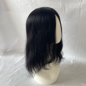 Topper de cheveux humains longs avec base en PU intégrale, 100% cheveux Remy pour femmes, haute qualité - Product Image 5