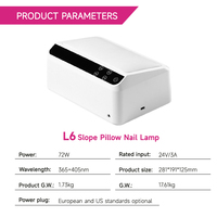 Lampe à ongles UV/LED haute puissance en plastique de haute qualité avec repose-main inclinable multifonction pour le séchage du vernis gel en salon