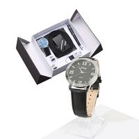 Set de Regalo de Lujo para Hombre de 5 Piezas: Cinturón, Bolígrafo, Cartera, Llavero y Reloj, con Caja