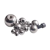 Bolas roscadas de acero inoxidable, Bola de Metal sólida perforada con agujero