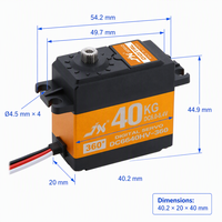 Servomoteur numérique JX DC6640HV-360 40kg à engrenages métalliques, rotation 360 degrés, pour voitures RC, bateaux, course de drones et pièces UAV
