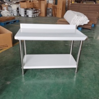 Produk Tren Meja Kerja Dapur Stainless Steel 201/304 Kelas Komersial Kapasitas 300KG