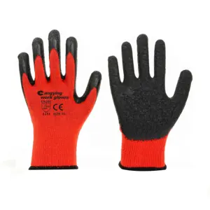 Ucuz kauçuk kaplı pamuk iş eldiveni endüstriyel erkek iş eldiveni inşaat mekanik eldivenler